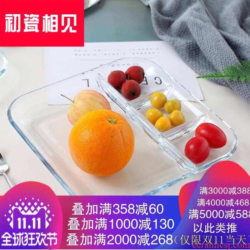 Creative household porcelain meet each other at the beginning of the compartment plate with vinegar sauce dish dumpling dish fast food dish dish dish western food steak dish