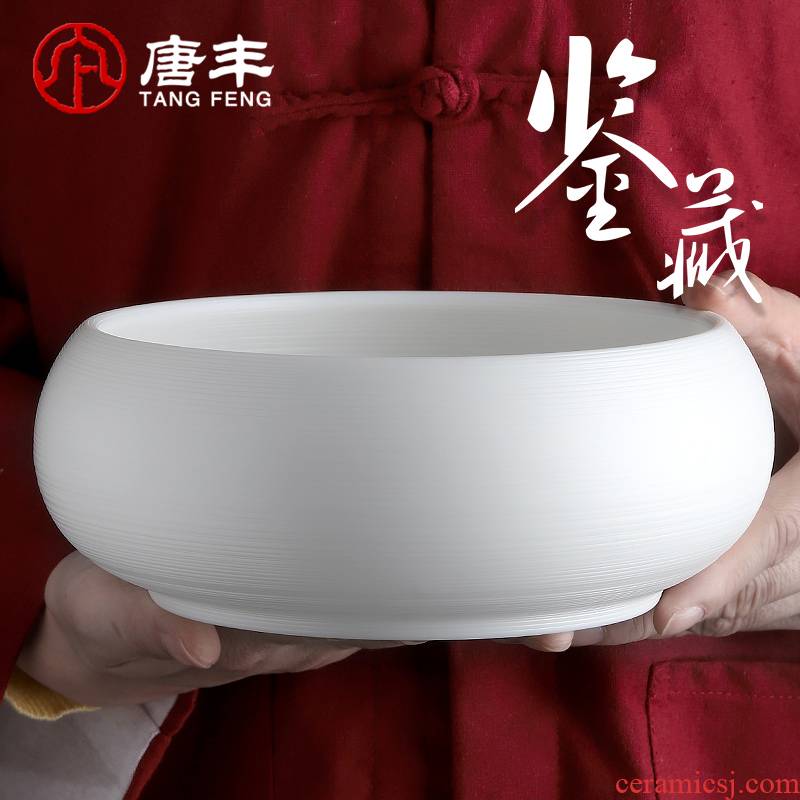 Tang Feng suet jade tea wash to large capacity manual water jar ceramic large wash bowl cups the receive tea POTS, 19009 z