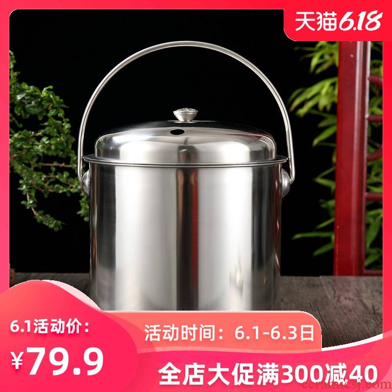 Stainless steel detong household kung fu tea waste water drainage water from waste tea tea tea - leaf bucket bucket trumpet