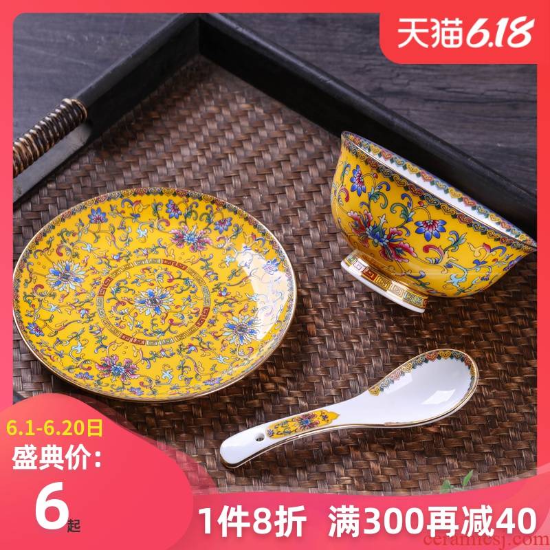 Dishes suit household ceramics tableware product creative Chinese Dishes ipads plate combination of a single ipads porcelain high job