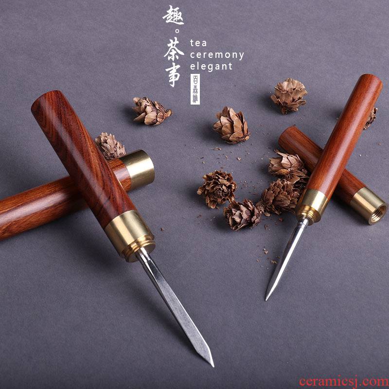 Babson d puer tea knife ChaZhen special manual cone knife to pry open tea tea tea cake tools accessories