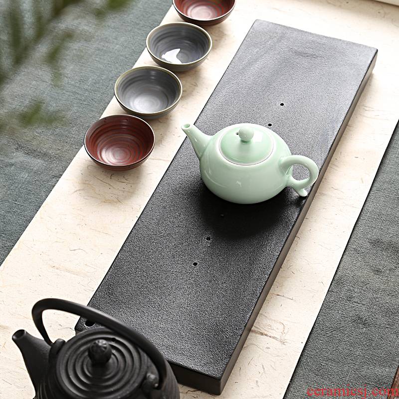 Into this creative natural stone monkey sharply consolidation stone tea sets a seam black stone tea dry terms drainage