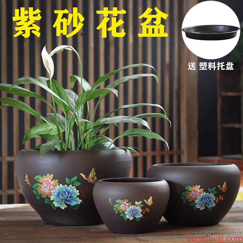 The Fleshy flower pot large old running the special offer a clearance creative money plant of large diameter coarse pottery breathable ceramic flesh POTS of the plants