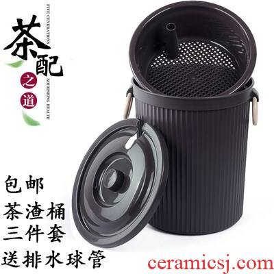 Household utensils canister tea table separation of leakage water bin tea tray tea waste water barrels of trash as cans sitting room