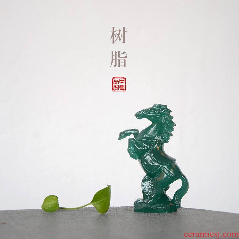 JiaXin success discoloration pet furnishing articles resin ground tea set color play kung fu tea tea accessories
