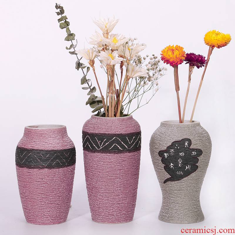 Ceramic POTS restoring ancient ways coarse pottery dried flower water raise the size vases, flower arrangement sitting room place a flower pot special offer a clearance rule