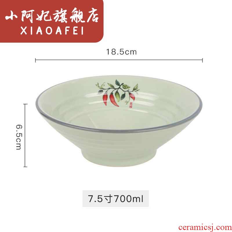Earthenware, rainbow such use 4 only 7.5 inch ceramic hat to bowl of hot and sour powder household mercifully rainbow such as bowl restaurant hot soup bowl