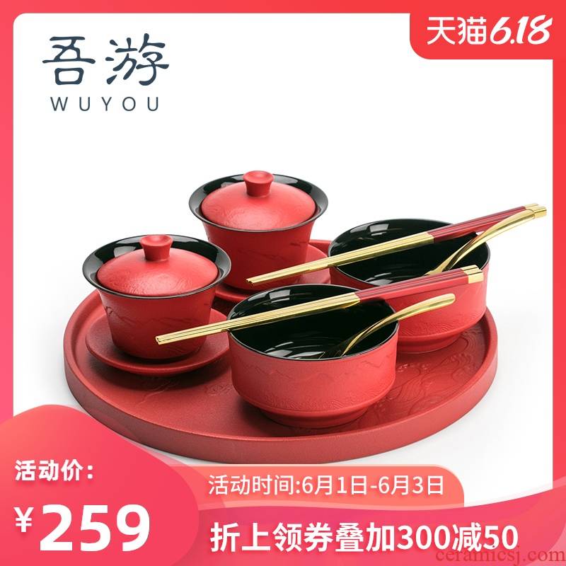 I swam to ceramic cups xi xi cups like chopsticks suit wedding gift to bowl chopsticks wedding supplies of gift box