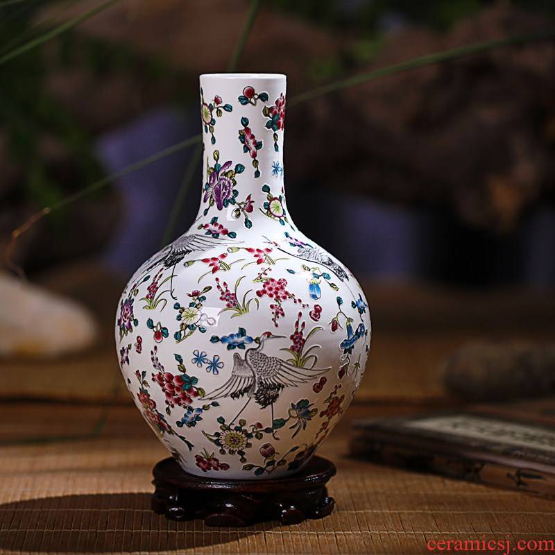 Jingdezhen ceramics vase decoration luminous porcelain crafts home outfit set modern fashion design