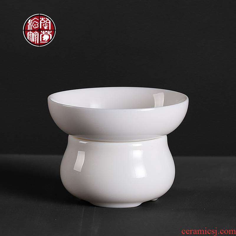 Dehua white porcelain) high tea accessories ivory white jade porcelain slip through a filter list for tea