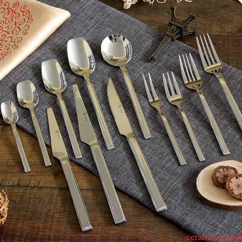 German knight steak knife main dessert fork knife spoon coffee spoon teaspoon western knives set meal