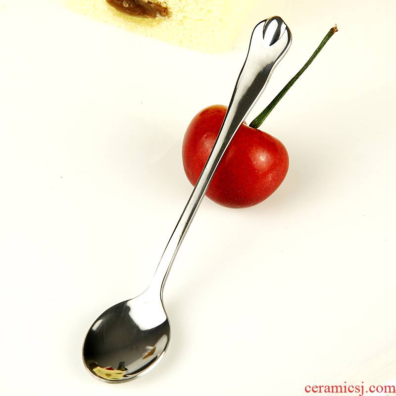 Stainless steel coffee spoon, dessert spoon run small spoon, milk tea fruit powder suits for