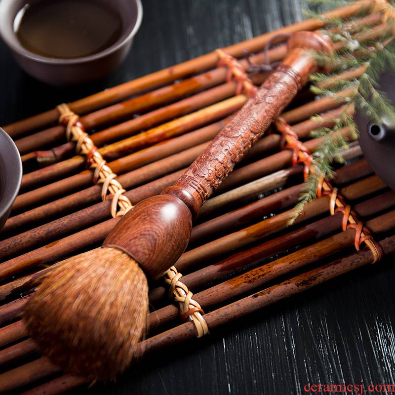 Ronkin brush YangHuBi tea set large parts with zero ebony tea tea and tea tray brush the pear flower