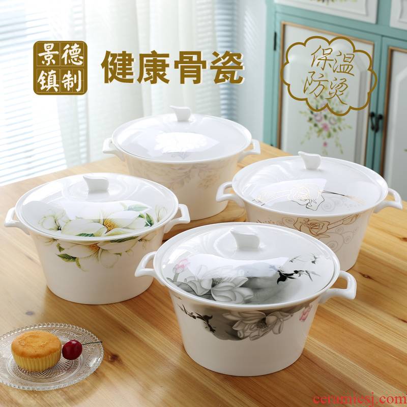 Prince Edward, jingdezhen porcelain tableware practical ipads soup pot pot hot pot heat preservation pot with cover household ceramics