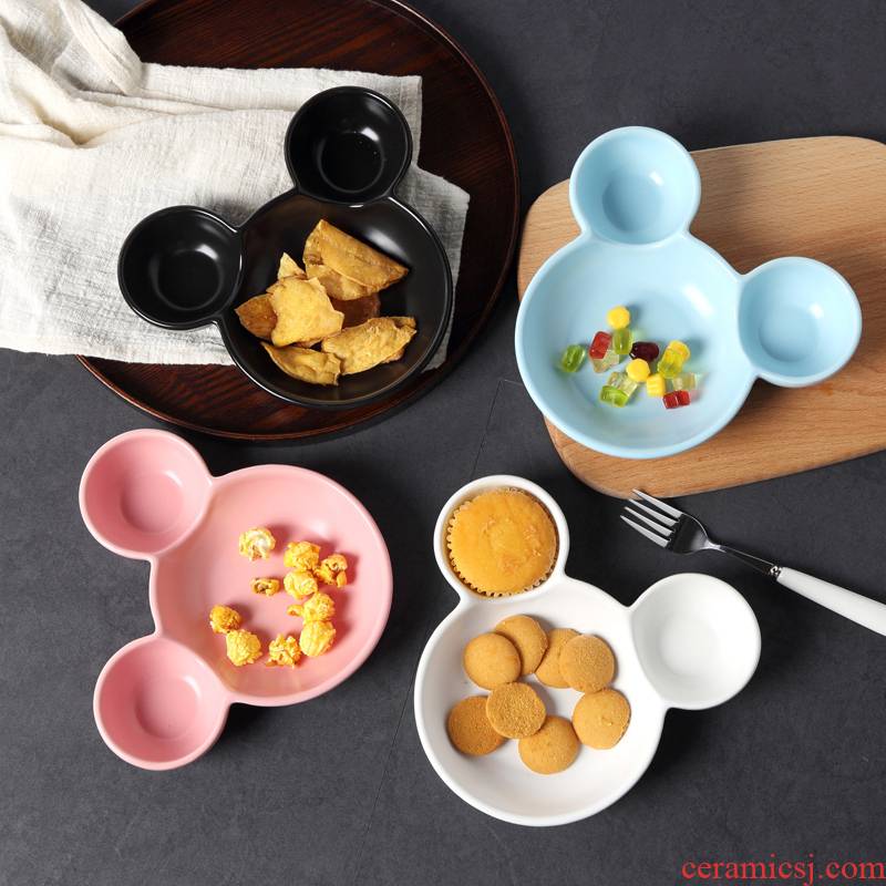 Japanese tableware mickey frame plate meal plate ideas disc breakfast tray snack plate dish dish dish
