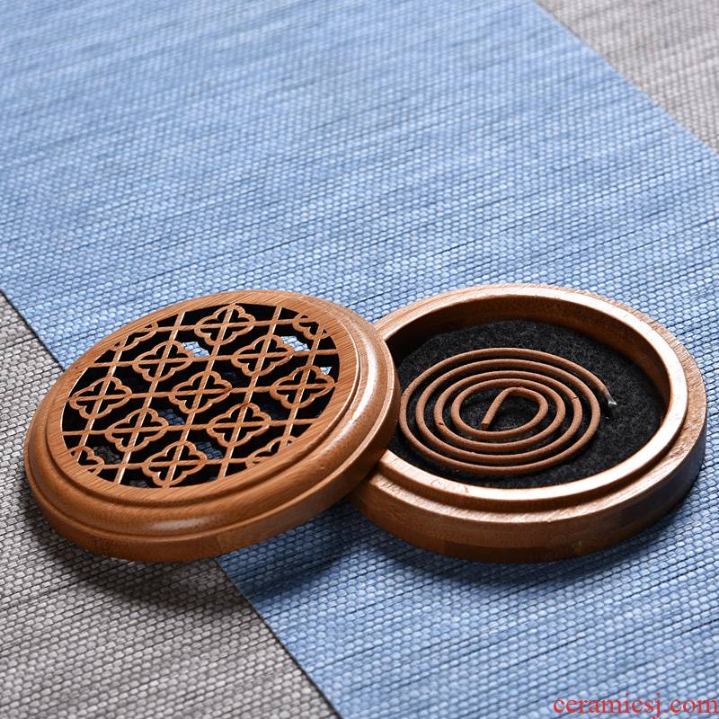Hong bo acura censer sandal line sandalwood incense buner bamboo hollow out horizontal censer fragrant tea fragrant incense coil box