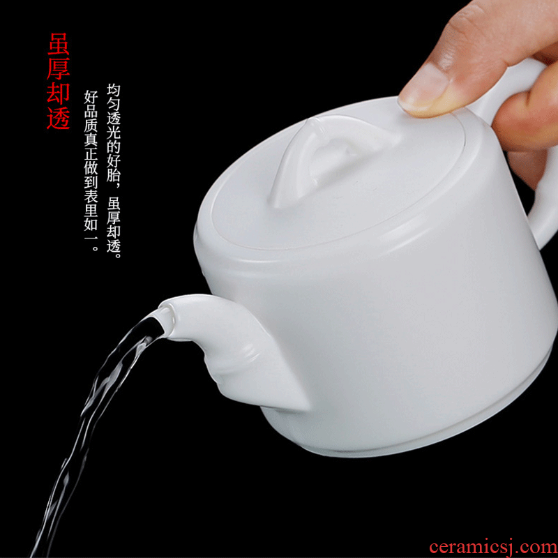 De - gen Chen ceramic filter single kunfu tea teapot household suet jade dehua white porcelain tea pot