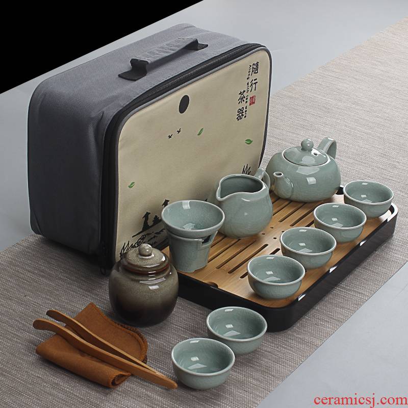 Travel tea set portable brother suits for your up up household contracted kung fu tea cup teapot outdoors Travel bag