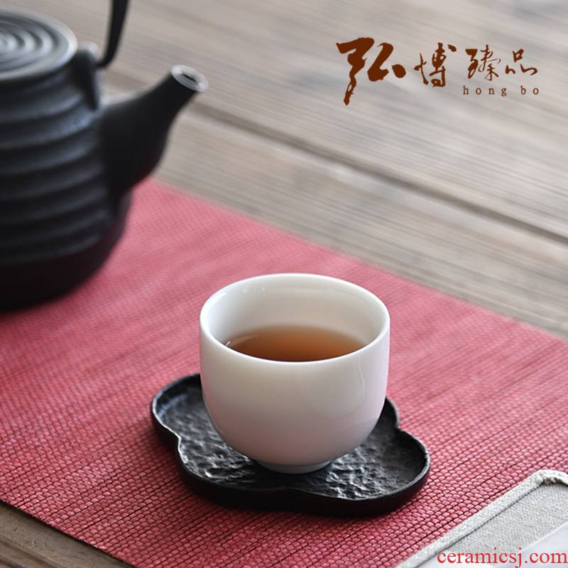 Hong bo need dehua white porcelain teacup jade porcelain sample tea cup individual cup of kung fu tea set single cup tea master CPU