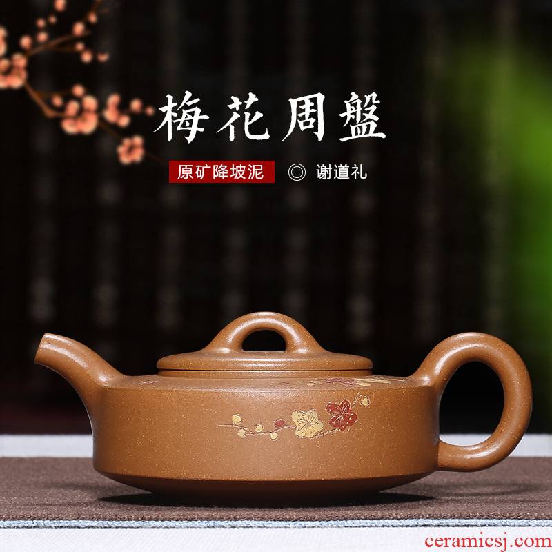 Mingyuan tea pot of yixing are it by pure manual undressed ore down slope mud name plum Zhou Pan kung fu tea set the teapot