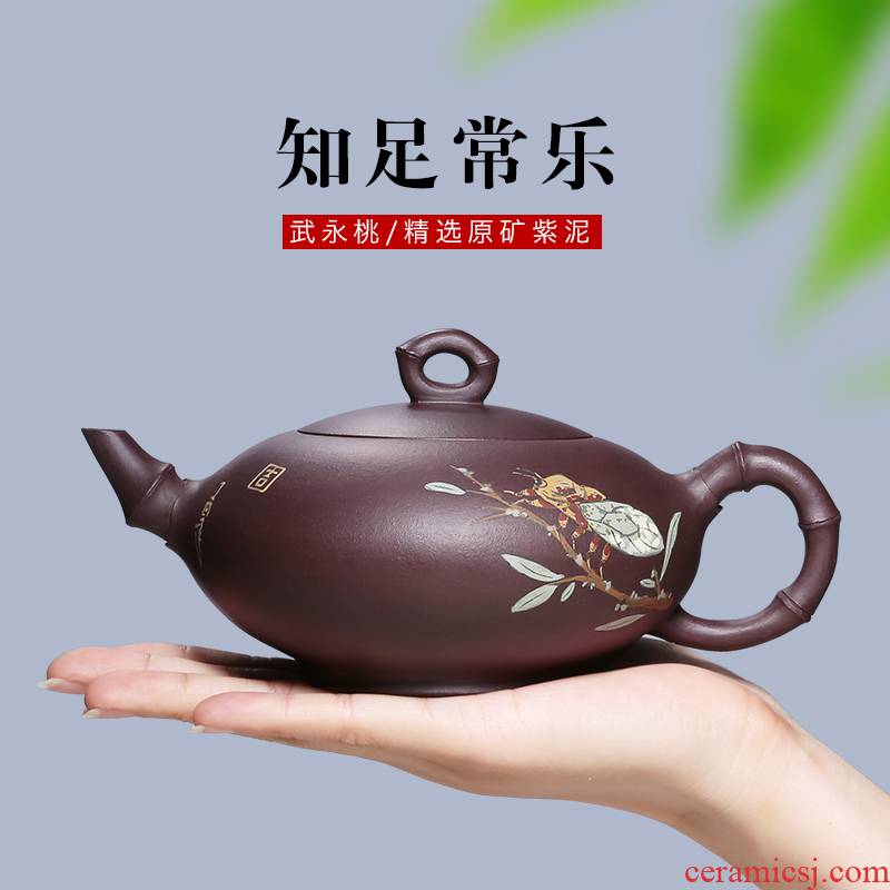 Mingyuan tea pot of yixing it pure manual famous ore abundance purple clay teapot tea set the teapot
