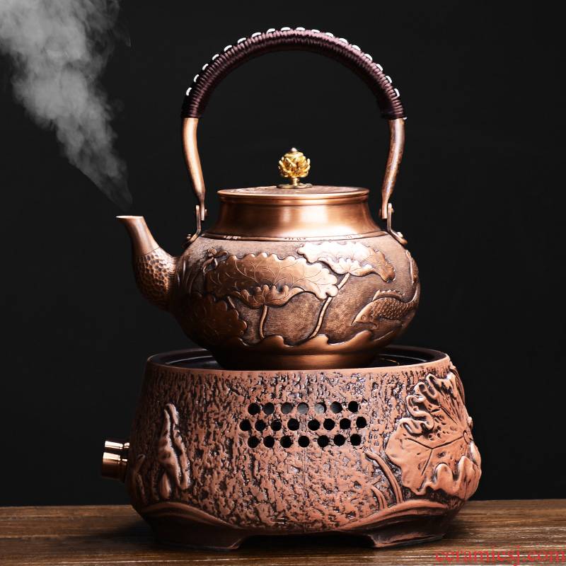 It still fang plates kettle domestic copper pot boiling kettle manually restoring ancient ways of make tea tea machine electricity TaoLu furnace