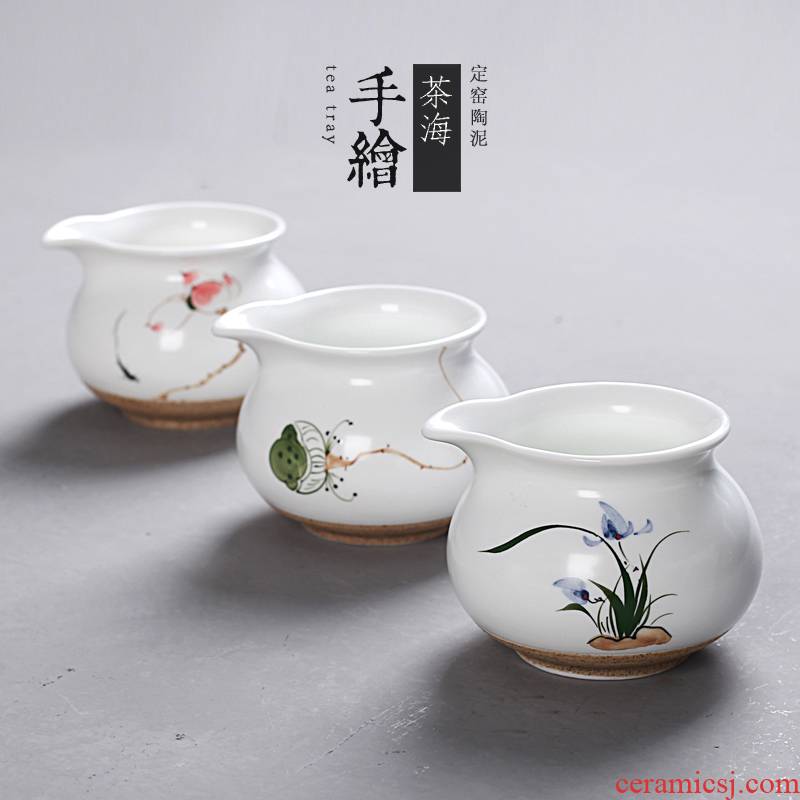 Hong bo acura hand - made ceramic fair keller kung fu tea set zero distribution of tea ware and cup and cup, hand draw tea sea