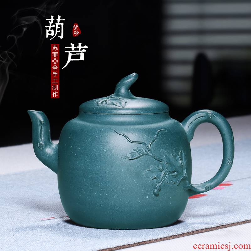 Mingyuan tea pot of yixing pure manual famous authentic chlorite gourd it kung fu teapot tea set of the republic of China