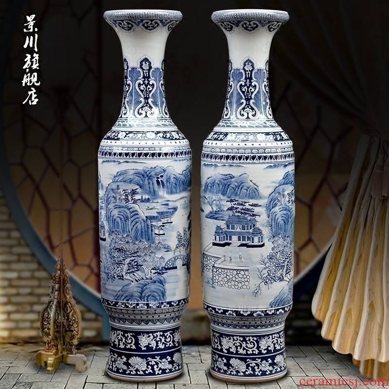 Jingdezhen porcelain ceramic hand - made antique vase splendid sunvo landing big home sitting room hotel decoration furnishing articles