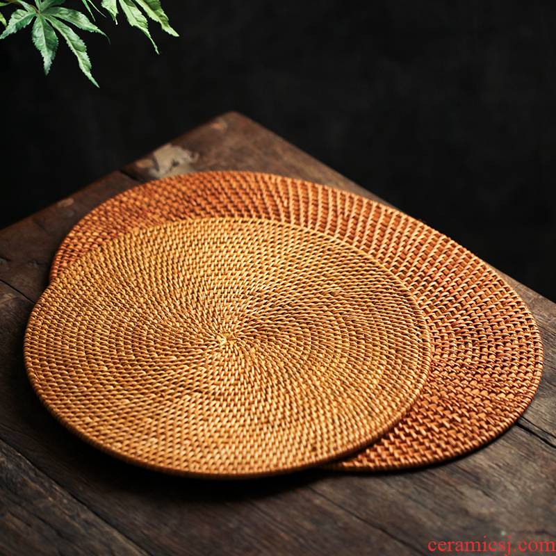 One insulation kung fu tea set the cane top service up the eat mat table dry bamboo tea tray coasters dishes dishes teapot
