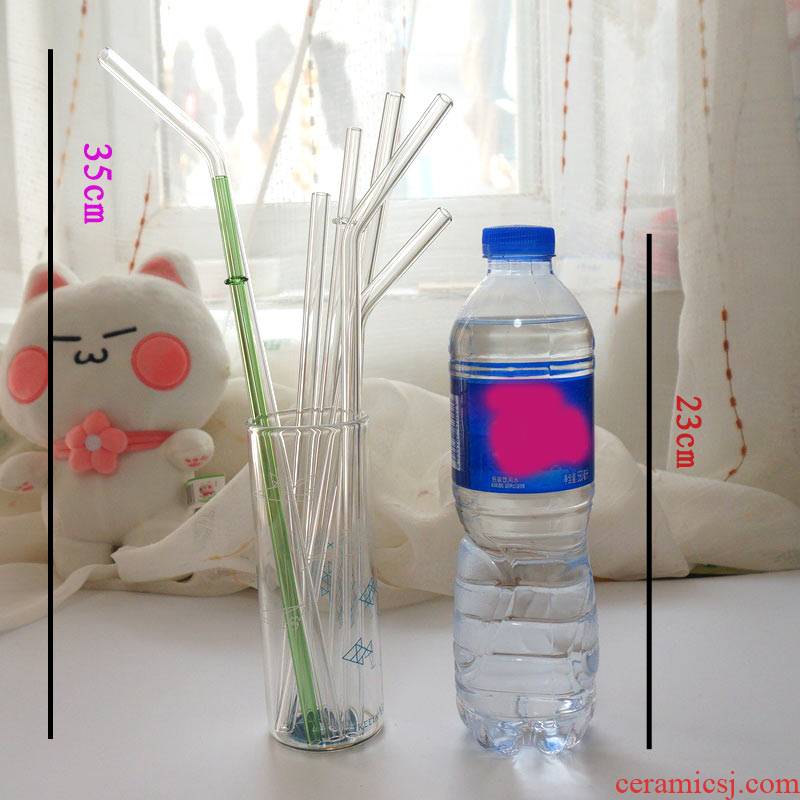 The General super - long one - time lazy long straws straw not adult accessories milk tea drinking glass heat - resisting straws