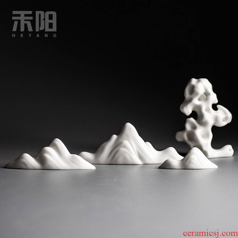 Send Yang white porcelain put value frame table tea tea art furnishing articles ceramic tea set with parts knife ChaGa tea shelf