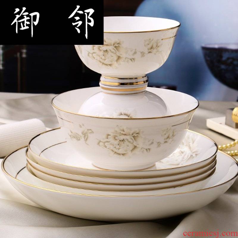 Propagated 60 first bowl of jingdezhen ceramic plates suit glair ipads porcelain tableware to my wife
