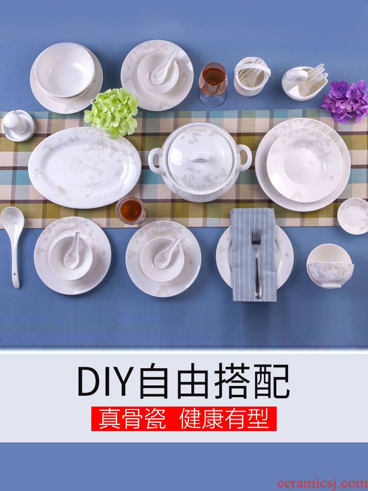 Jewel hidden DIY parts free collocation with ipads porcelain tableware dishes suit European dishes contracted ceramics