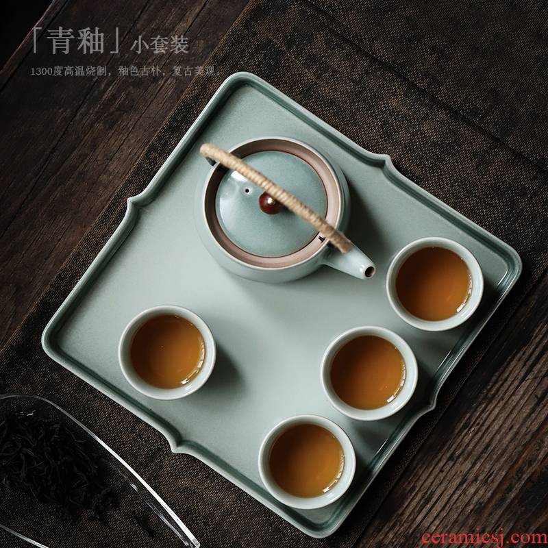 ShangYan ceramic tea sets, small household contracted kung fu tea tea tray of a complete set of the sitting room with tea suit modern