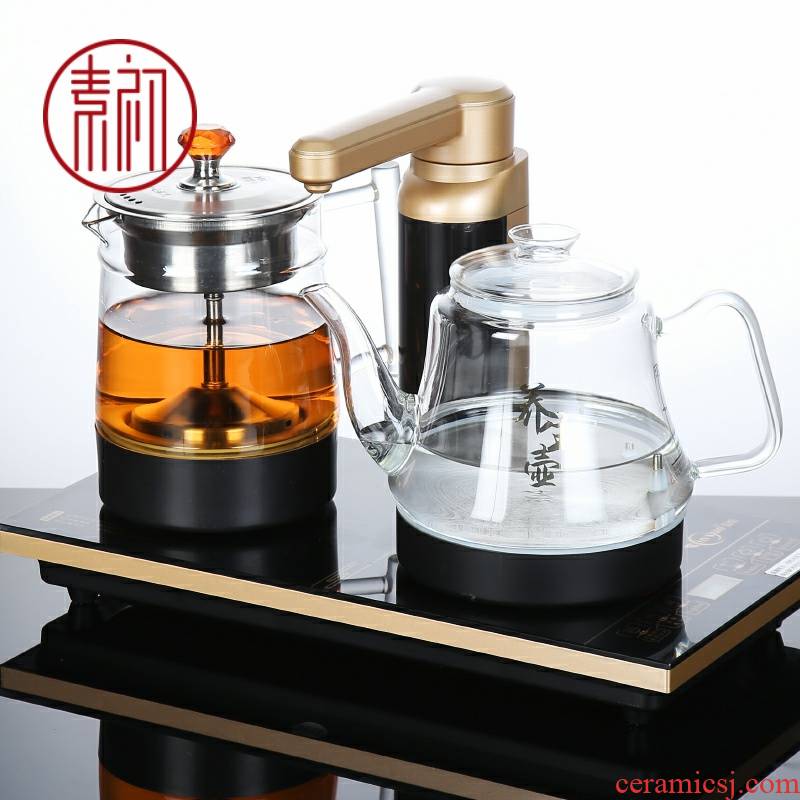 Plain water at the beginning of tea sets of automatic water boiled tea tea sets tea tray kettle steam embedded induction cooker