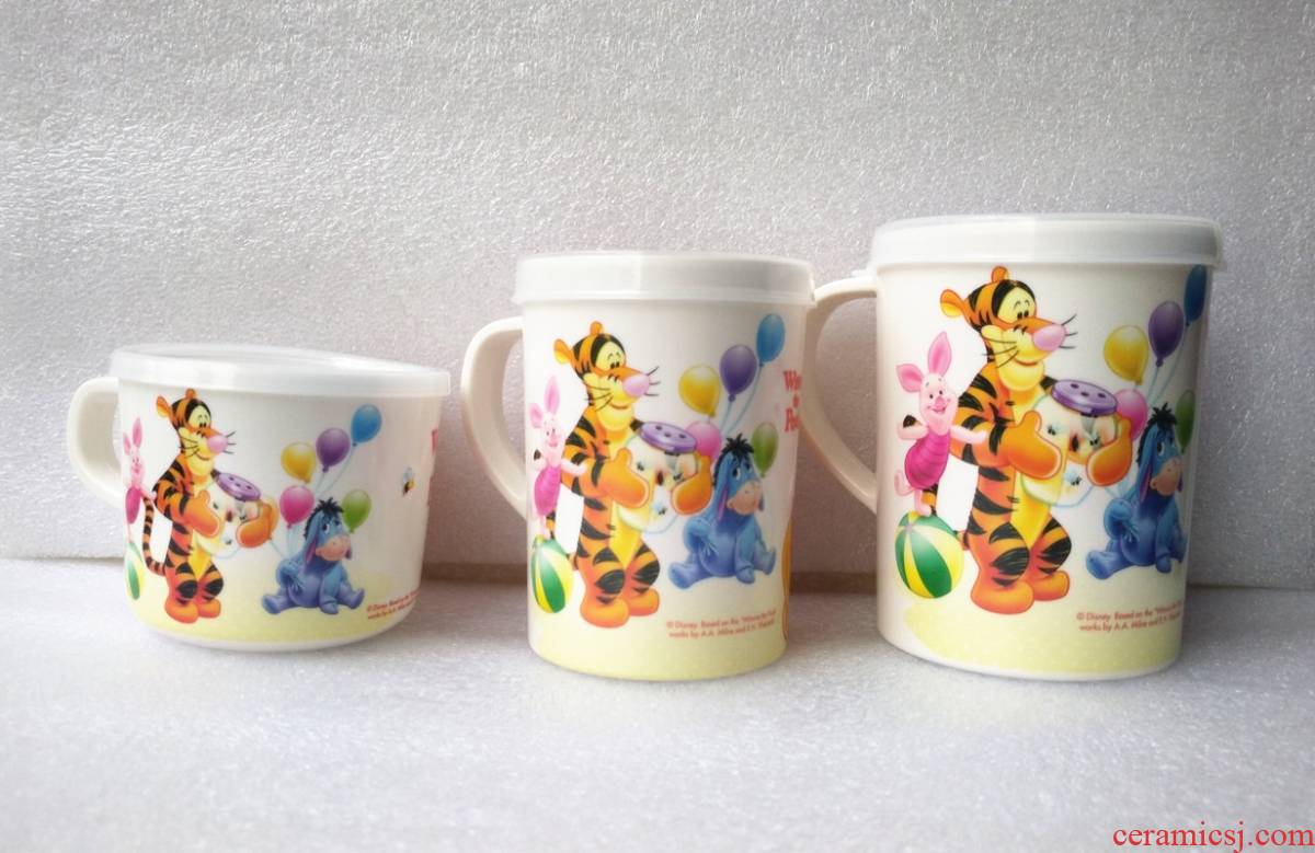 A String of guest melamine tableware pooh cup keller large/medium/small milk cup with cover cup