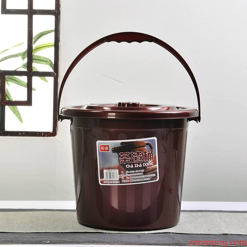 Art of hot plastic bucket of tea tong kung fu tea set spare parts plastic bucket tea connect hose filter barrels