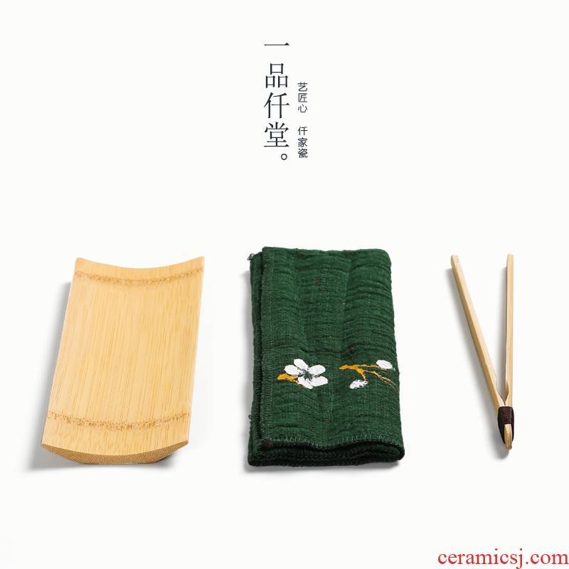 Yipin # $hand - made cotton tea towel upset a pot of insulation absorbent cloth kung fu tea tea table ChaGa bamboo