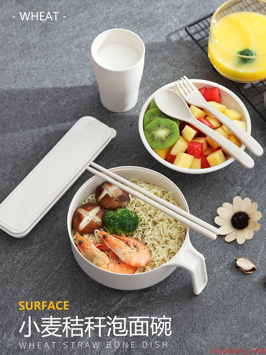 ; Mercifully rainbow such as bowl with cover the instant noodles bowl chopsticks lunch box single student workers cup suits for PK ceramic tableware