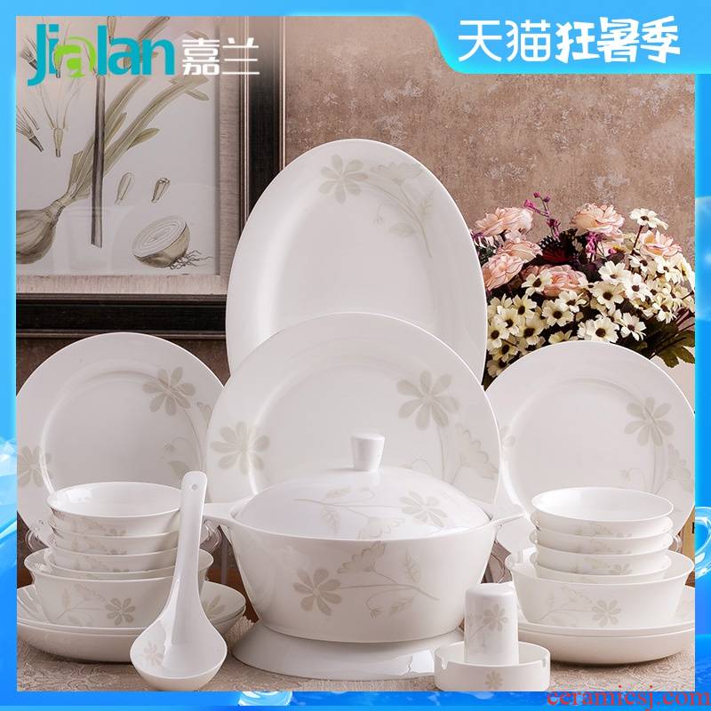 28/56 garland skull porcelain tableware contracted spoons chopsticks dishes dish wedding gift set porcelain suits for