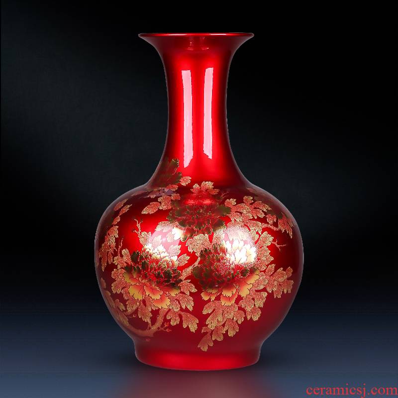 Jingdezhen ceramics of large vase large crystal glaze blooming flowers sitting room adornment flower arranging act the role ofing is tasted furnishing articles