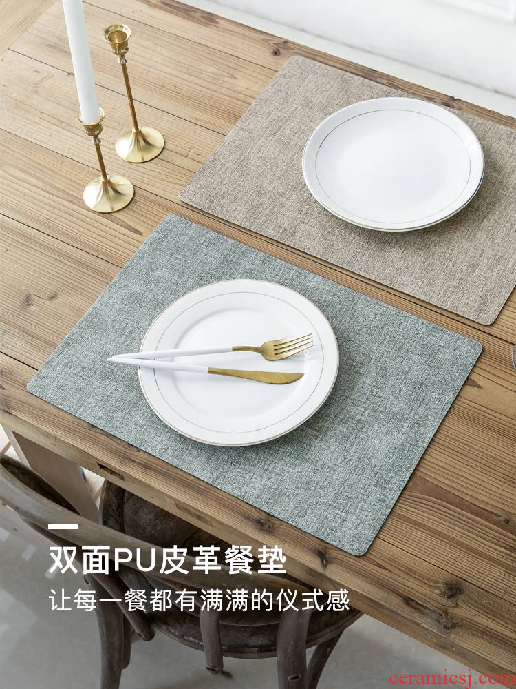 The Eat mat waterproof and oil Nordic anti hot insulation plate mat mat table household tableware mat ins wind western - style food
