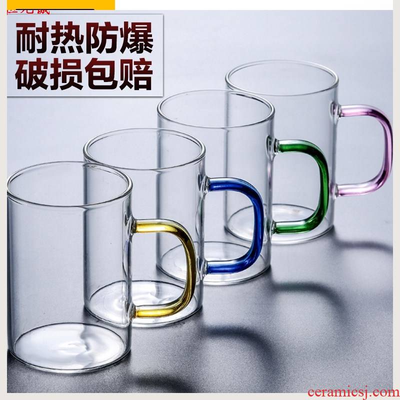 The New heat - resistant transparent glass suits for in the living room with large capacity make tea the ultimately responds cup milk cup