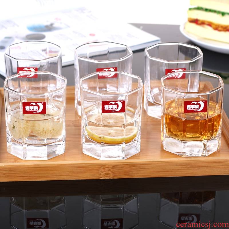 A String of guest lead - free household transparent heat - resistant glass octagon cup of square cup tea ultimately responds fruit juice cup