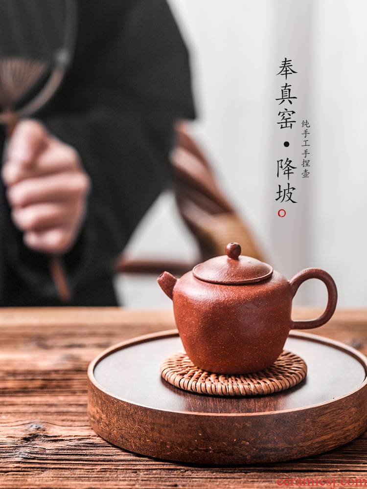 It kunfu tea teapot all hand jingdezhen Chinese style ball hole in true up household small single pot of tea pot