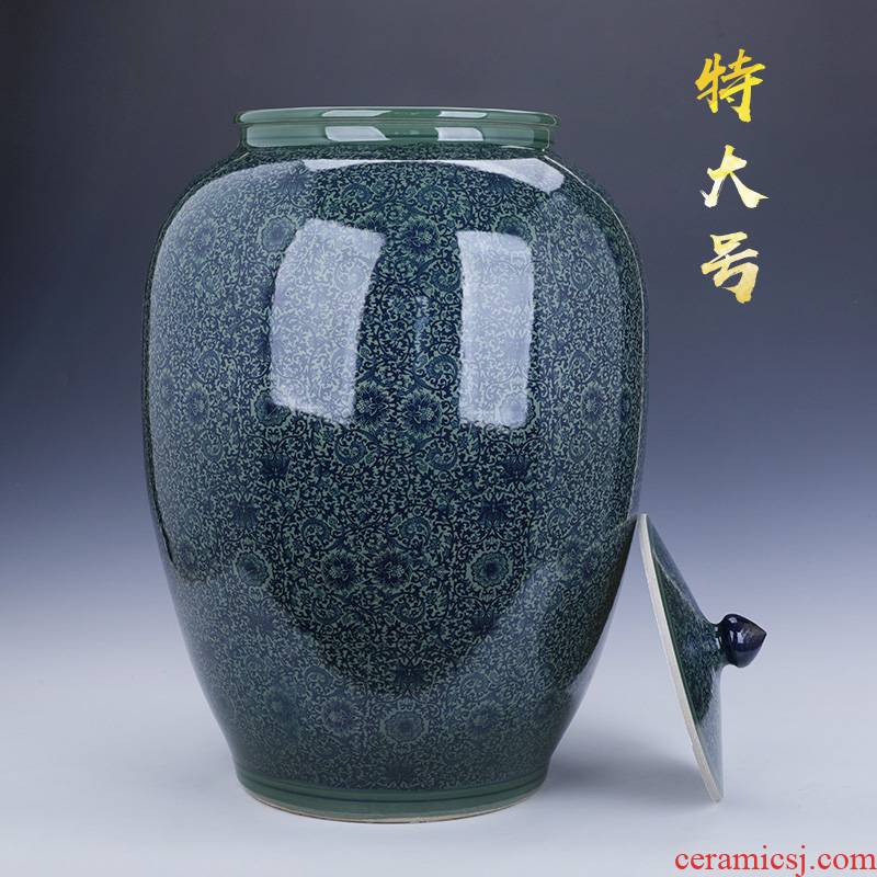 Chinese jingdezhen ceramics oversized caddy fixings furnishing articles household act the role ofing is tasted landing puer tea cake store tea urn