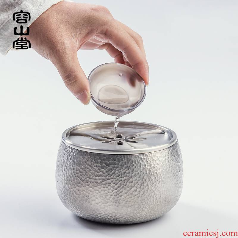 Vatican RongMing hao pure tin build water tea wash in hot water jar pot bearing barrels of Japanese dry tea table tea accessories