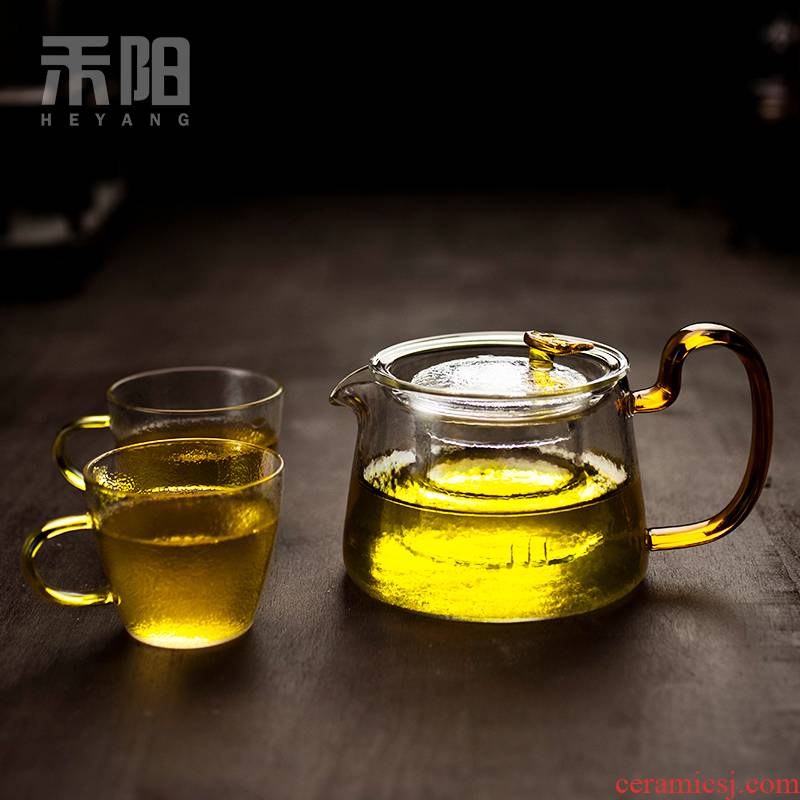 Send Yang is the home of the filter tea hammer glass teapot refractory glass teapot tea tea set
