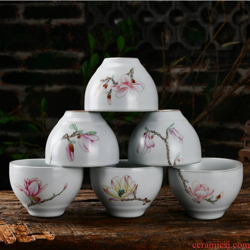 Xu ink your up hand - made use koubei sample tea cup masters cup tea cups dehua kung fu tea set ceramic cup